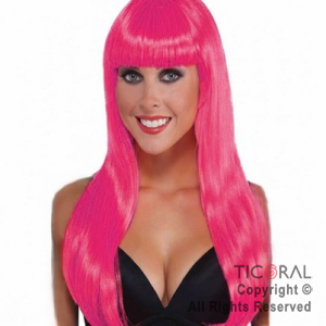 PELUCA LACIA LARGA FUCSIA x 1